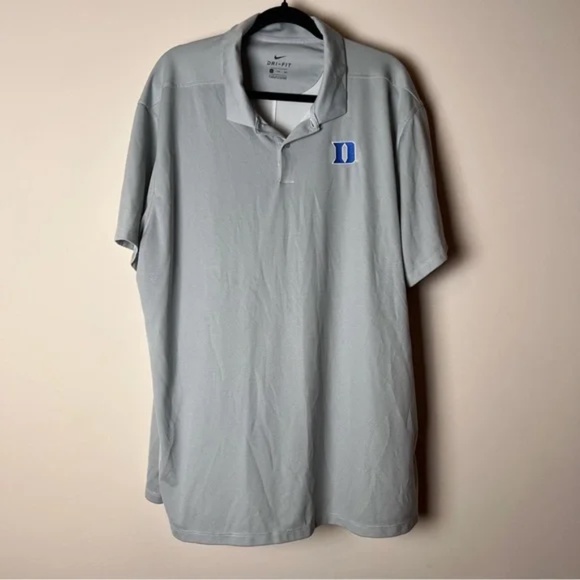 Nike Other - Nike Men's Light Gray Polo with Blue Duke University Logo XXL